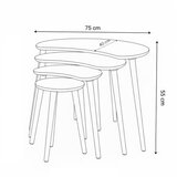 Hanah home Set stolova od 4 dela Moon Hrast | Eponuda.com