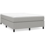 Maison Chic Posteljni okvir - Dvoposteljna postelja - Zakonska postelja brez vzmetnice svetlo siv 140x190 cm blago-J12481, (21775338) | Shoptok.si
