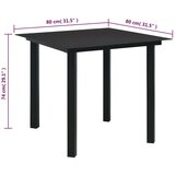  3-dijelni vrtni blagovaonski set od pvc ratana crni | shoptok.hr