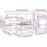  Set vanjskih sofa 5 kom. Prirodna i antracit Poliester | shoptok.hr
