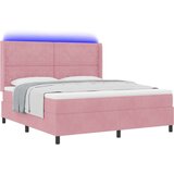 Box spring krevet s madracem Ružičasta 180 x 200 cm Baršun | shoptok.hr