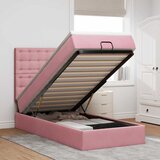  Okvir kreveta s madracima ružičasti 90x200cm baršunasti | shoptok.hr