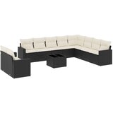 vidaXL 11-dijelni set vrtnih sofa od poliratana s jastucima crni | shoptok.hr