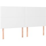Maison Chic Posteljno vzglavje - Vzglavna omarica 4 kosa bel 90x5x78/88 cm umetno usnje, (22076926) Cene