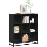  Polica za knjige crna 97,5x33x107,5cm Konstruirano drvo i metal | shoptok.hr