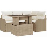  set za objedovanje s jastukom 5 pcs Bež Poli ratan | Eponuda.com