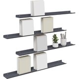  Lebdeća polica Zidne 4 pcs Antracit 80 x 9 x 2,5 cm Čelik | shoptok.hr