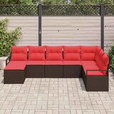  Set sofe s jastukom 8 pcs Smeđa poliratan | Eponuda.com