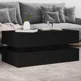 Furnova Klubska mizica z LED lučkami črna 90x50x40 cm, (21915006) Cene