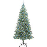  Umjetno Božićno Drvo s Snježnim Flokom i LED Svjetlom 210 cm | shoptok.hr