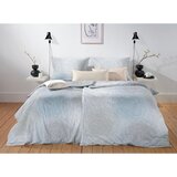 Fleuresse posteljnina fashion 140/200 cm saten siva, bela, svetlo modra | Shoptok.si