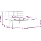  Hidraulični okvir za krevet od umjetne kože bijeli 120 x 200 cm | shoptok.hr