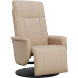  Naslonjač od umjetne kože s osloncem za noge boja cappuccina | shoptok.hr