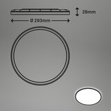 Lesnina XXXL Plafonjera LED 18 W 2400 lm 4000 K 29,3x2,8 cm BCL crna | shoptok.hr