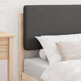 vidaXL Posteljni okvir z oblazinjenim vzglavjem z vzglavjem Temno siva | Shoptok.si