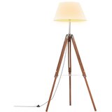  Podna svjetiljka s tronošcem medeno-bijela od tikovine 141 cm | shoptok.hr
