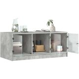 vidaXL Stolić za kavu sa staklenim vratima boja betona 102x50x42 cm | shoptok.hr