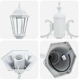  Vrtno svjetlo Bijelo 68 x 20 x 235 cm Aluminij i staklo | shoptok.hr