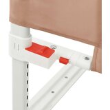 vidaXL Posteljno varovalo za malčke taupe 200x25 cm blago | Shoptok.si