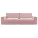 Bobochic Paris Rožnata sedežna garnitura iz rebrastega žameta 274 cm Leonard – Cene