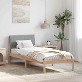  Okvir kreveta s uzglavljem Smeđa i svijetlo siva 80 x 200 cm | Eponuda.ba
