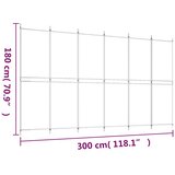 Sobna pregrada s 6 panela crna 300 x 180 cm od tkanine | shoptok.hr