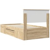  Krevetna konstrukcija s uzglavljem Sonoma hrast 90 x 200 cm | shoptok.hr