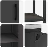 vidaXL kuhinjski set za pohranu s policom s pohranom s vratima podesiva 2 pcs crna 150 x 50 x 92 cm | shoptok.hr