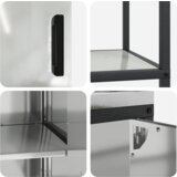  Kuhinjski set za pohranu 3 pcs Srebrna 180 x 50 x 92 cm | shoptok.hr