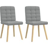 vidaXL Jedilni stoli 2 kosa svetlo sivo blago, (21822417) | Shoptok.si