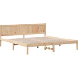vidaXL Okvir postelje iz borovega lesa Naravni les Trden bor 200 x 200 cm | Shoptok.si