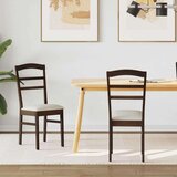  Stolac za blagovanje 2 pcs Svijetlosmeđa i svijetla Čvrsto drvo | shoptok.hr