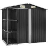 vidaXL Vrtna lopa s stojalom antracitna 205x130x183 cm železna Cene