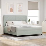  Krevet s opruga kutije Svijetlo siva 200 x 180 cm Baršun | shoptok.hr