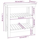  Radni stol crni 78,5 x 50 x 80 cm od masivne borovine | shoptok.hr