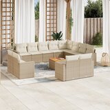 vidaXL 13-dijelni set vrtnih sofa s jastucima poliratan Bež | shoptok.hr