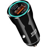 Blue Star 25W USB in USB C Power Delivery avtomobilski polnilnik + 60W kabel USB C, Črna, (5000070131) | Shoptok.si