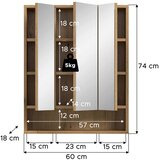 MID.YOU OMARA Z OGLEDALOM 60/74/18 cm | Shoptok.si