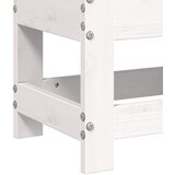  Vrtni tabure bijeli 62 x 30 x 32 cm od masivne borovine | Eponuda.com