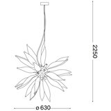 Ideal Lux led luster na sajli leaves 8xG9/3W/230V prečnik 63 cm bela | Eponuda.com