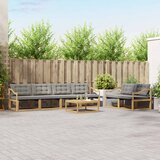  Set vanjskih sofa 7 kom. Bijela i svjetlosiva | shoptok.hr