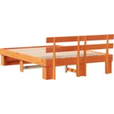 vidaXL Krevetna konstrukcija Voštano smeđa 160 x 200 cm Borova drva | shoptok.hr