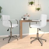 Maison Chic Vrtljivi Jedilni stoli - Vzorci stoli 2 kosa belo umetno usnje A1784, (22031283) | Shoptok.si