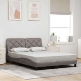  Posteljni okvir z LED brez vzmetnice taupe 120x200 cm blago, (21791700) | Shoptok.si