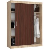 AKORD Mono Garderobna Omara Z Drsnimi Vrati, Hrast Sonoma/Wenge, (5000331744) | Shoptok.si