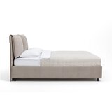 Bonami Selection Tapecirani bračni krevet u taupe boji s prostorom za pohranu s madracem/letvičastim okvirom 160x200 cm Myra Pillow - | shoptok.hr