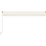  Tenda na ručno uvlačenje s LED svjetlima 500x350 cm krem | shoptok.hr