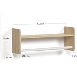 Kave Home Stenski otroški obešalnik iz masivnega bora v naravni barvi 52,5x20 cm Florentina – | Shoptok.si