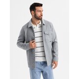 Ombre Men's lightweight fleece jacket with viscose - gray | Eponuda.ba