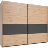 home24 OMARA Z DRSNIMI VRATI, barve grafita, bela, hrast artisan | Shoptok.si